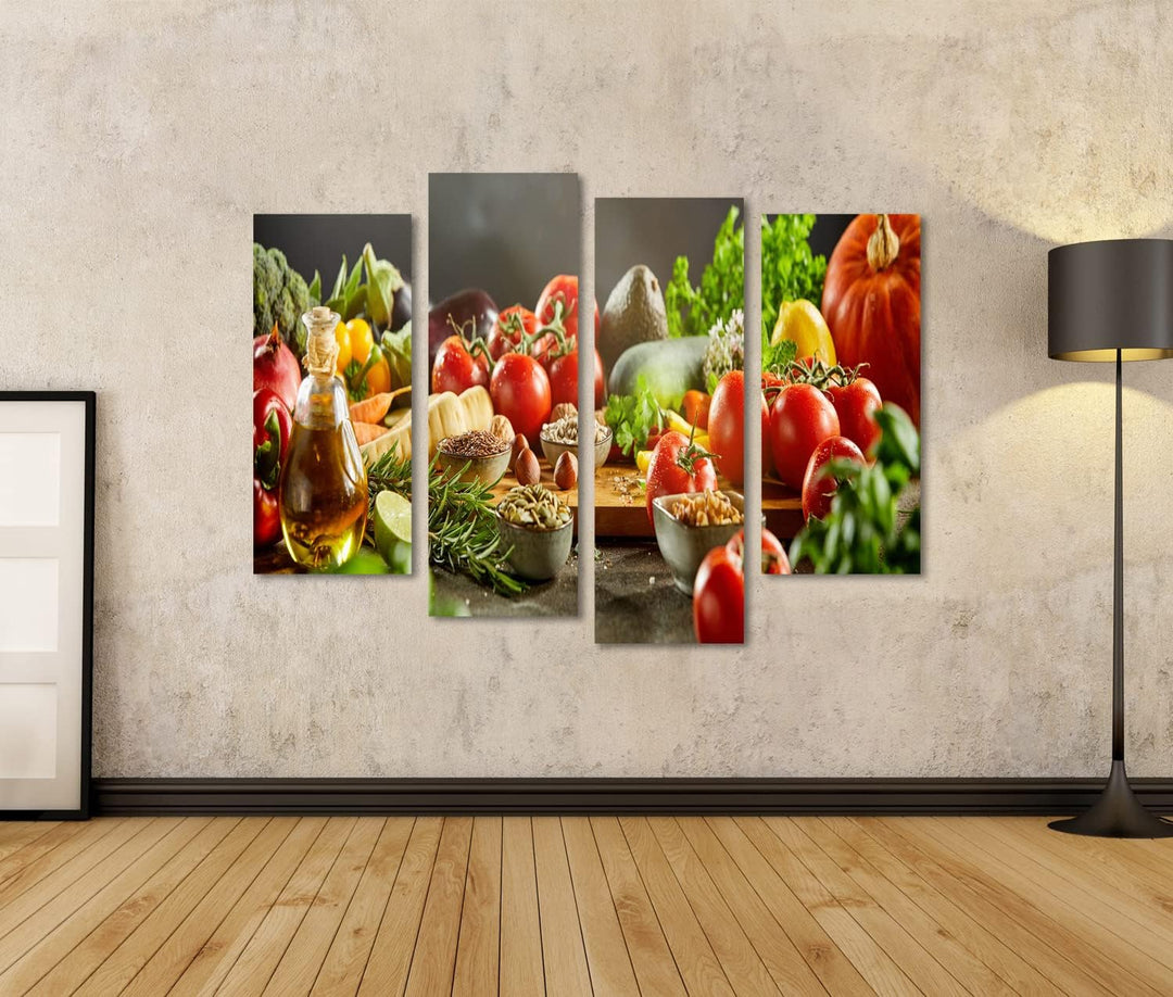 islandburner Bild auf Leinwand Lebensmittel Sortiert küchenbilder Auberginen Karotten Gemüse Bilder