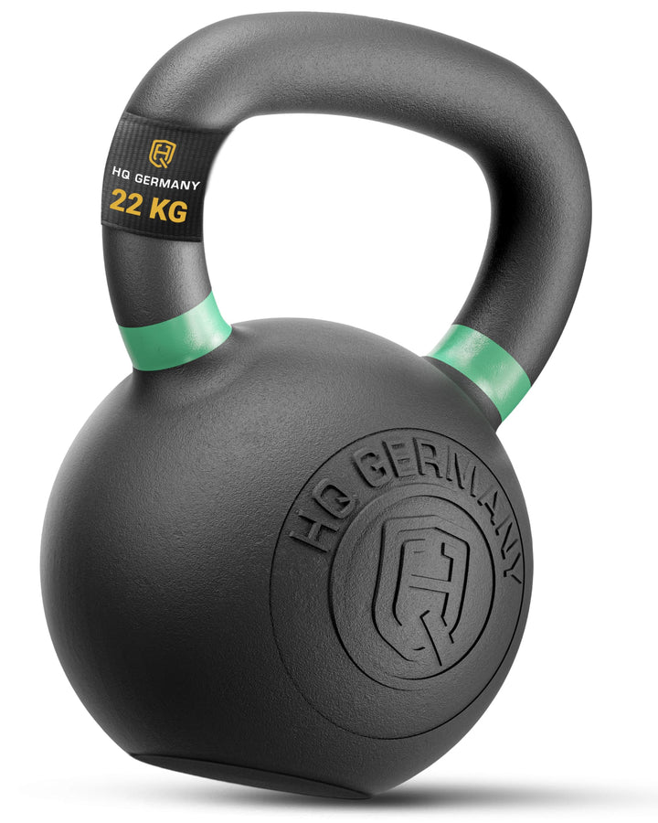 HQ Germany® Kettlebell Powdercoat [Pulverbeschichtung] - Kugelhantel 2-32kg | Vollguss ohne Schweiss
