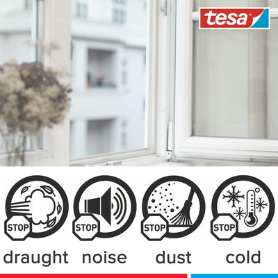 tesa moll P-Profile & moll STANDARD I-Profil - Schaumstoffdichtung zum Isolieren von Spalten im Haus