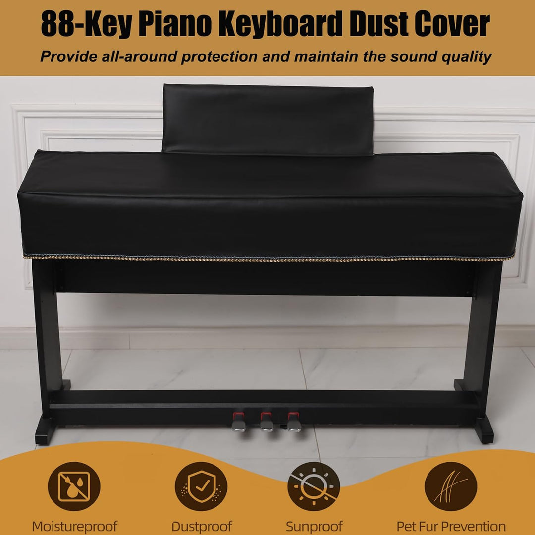 Staubschutz für Klaviertastatur 88-Tasten Klavier Abdeckung E-Piano Tastaturabdeckung Tuch mit Noten