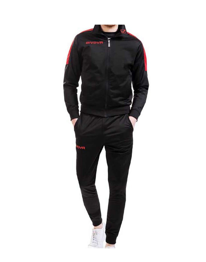 Givova Tr033 Jumpsuit XXL Schwarz-rot, XXL Schwarz-rot