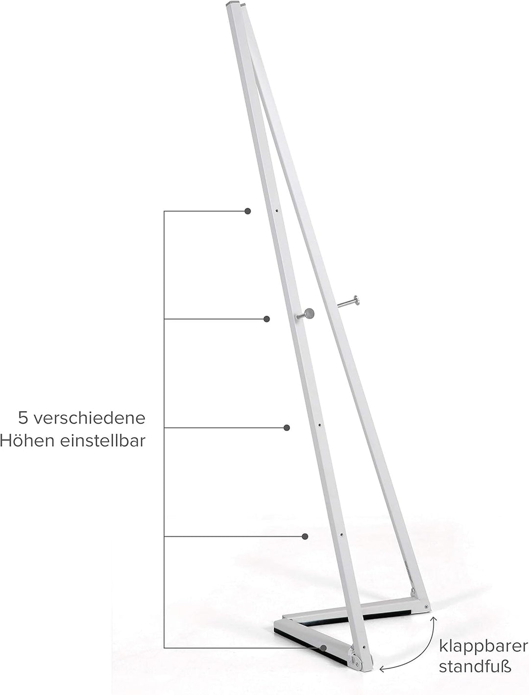 DISPLAY SALES Alu-Staffelei in Weiss für Rahmen bis 120 cm | Künstler-Malständer für Leinwand und At