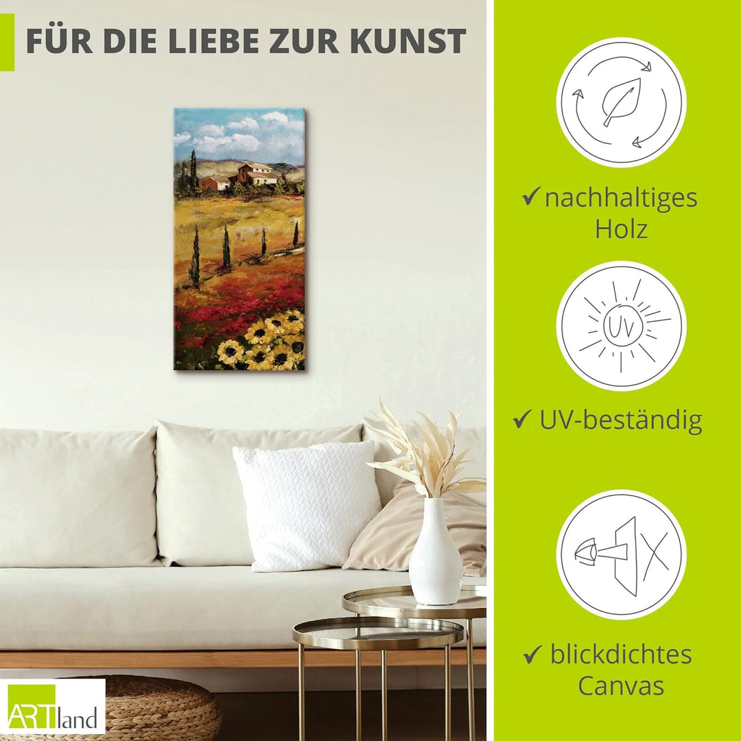ARTland Leinwandbilder Wandbild Bild auf Leinwand 30 x 60 cm Landschaften Europa Italien Malerei Ock