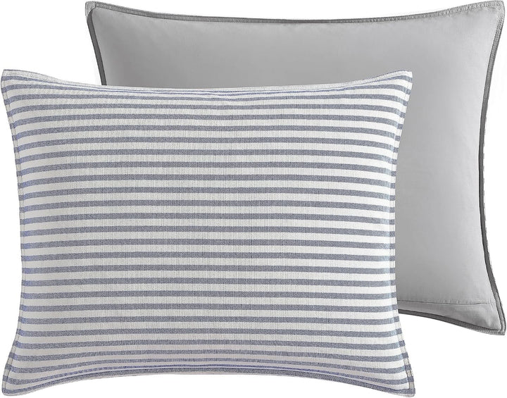 Nautica Home | Fairwater Collection | 100% Cotton Mediterranean Inspired Design Herringbone Weave Du