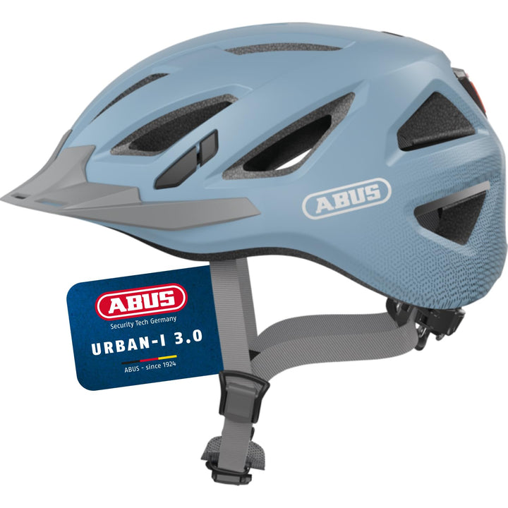 ABUS Stadthelm Urban-I 3.0 - Fahrradhelm mit Rücklicht, Schirm und Magnetverschluss - für Damen und