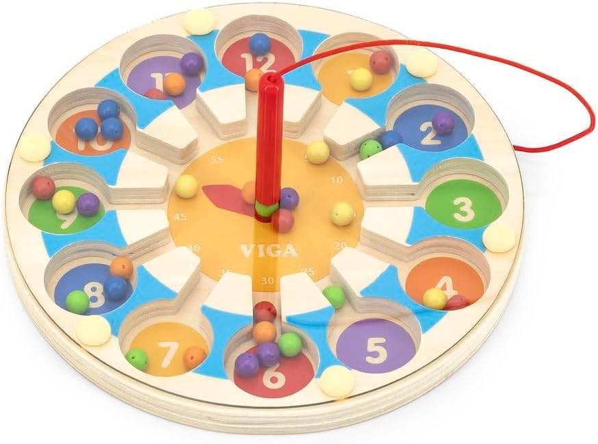 Viga Toys - Magnetspiel - Uhr & Farben