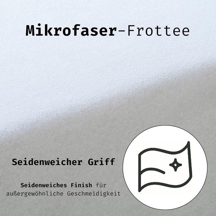Tural – Elastischer Matratzenbezug aus seidig weichem Mikrofaser-Frottee. Grösse 150 x 190/200 cm |