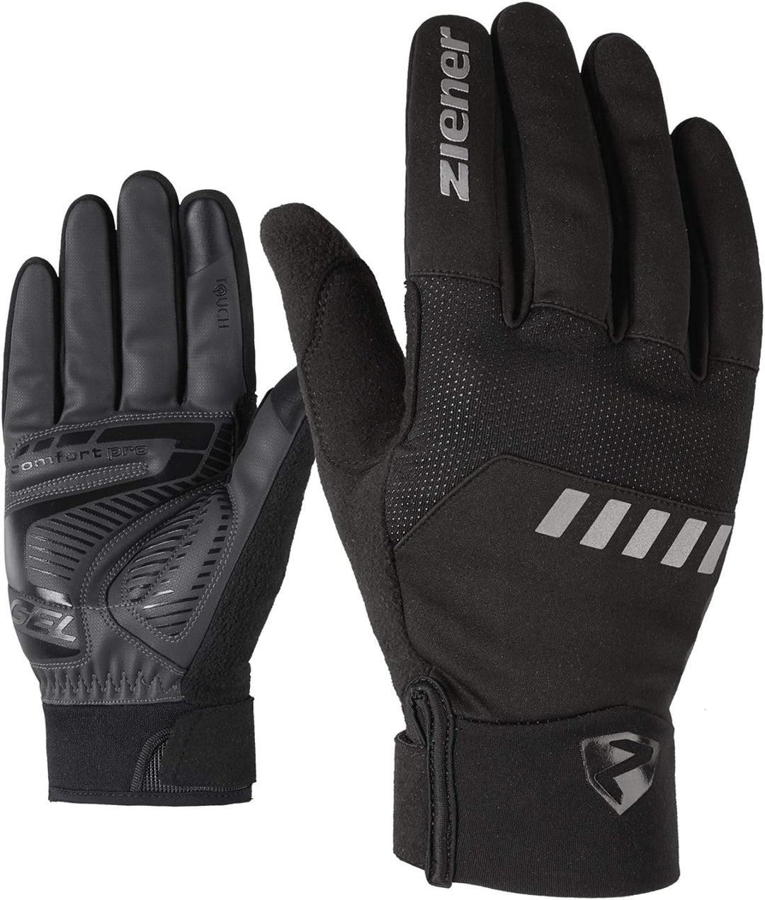 Ziener Dallen Touch Long Fahrrad, Mountainbike, Radsport-Handschuhe | Langfinger Mit Touchfunktion-A
