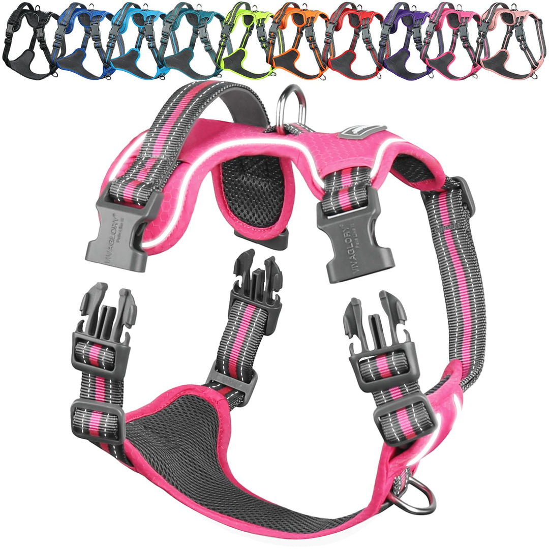 VIVAGLORY Easewalk Hundegeschirr, Anti Zug Hundegeschirr für Training &amp; Spazieren, Anti Zieh Geschir