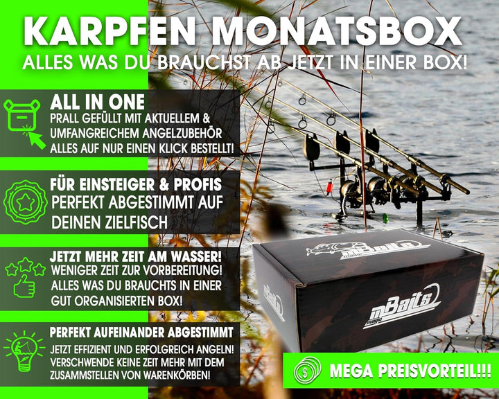 Magic Baits Pro MONATSBOX Karpfenbox Angelbox Promo Box Geschenk Angeln Angelzubehör (Juli), Juli