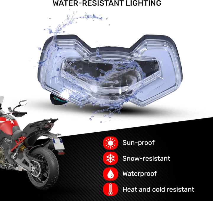aVDB-moto LED Bremslicht kompatibel mit DUCATI MULTISTRADA V4 1A 2021-2024, MULTISTRADA V4 PIKES PEA