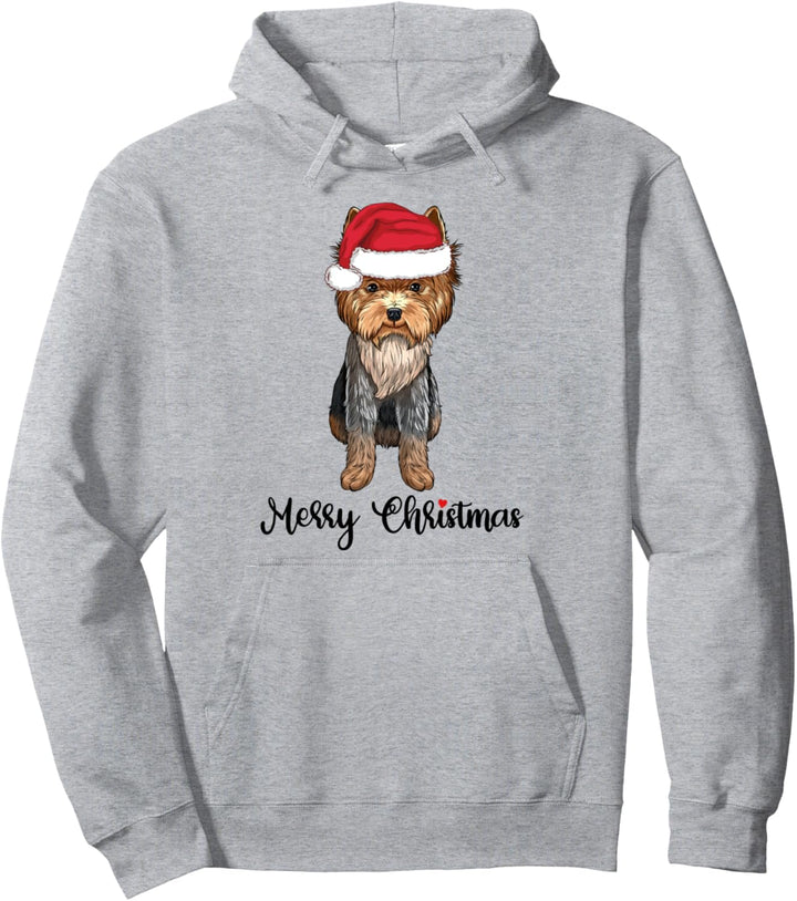 Yorkshire Terrier Yorkie Frohe Weihnachten Pullover Hoodie