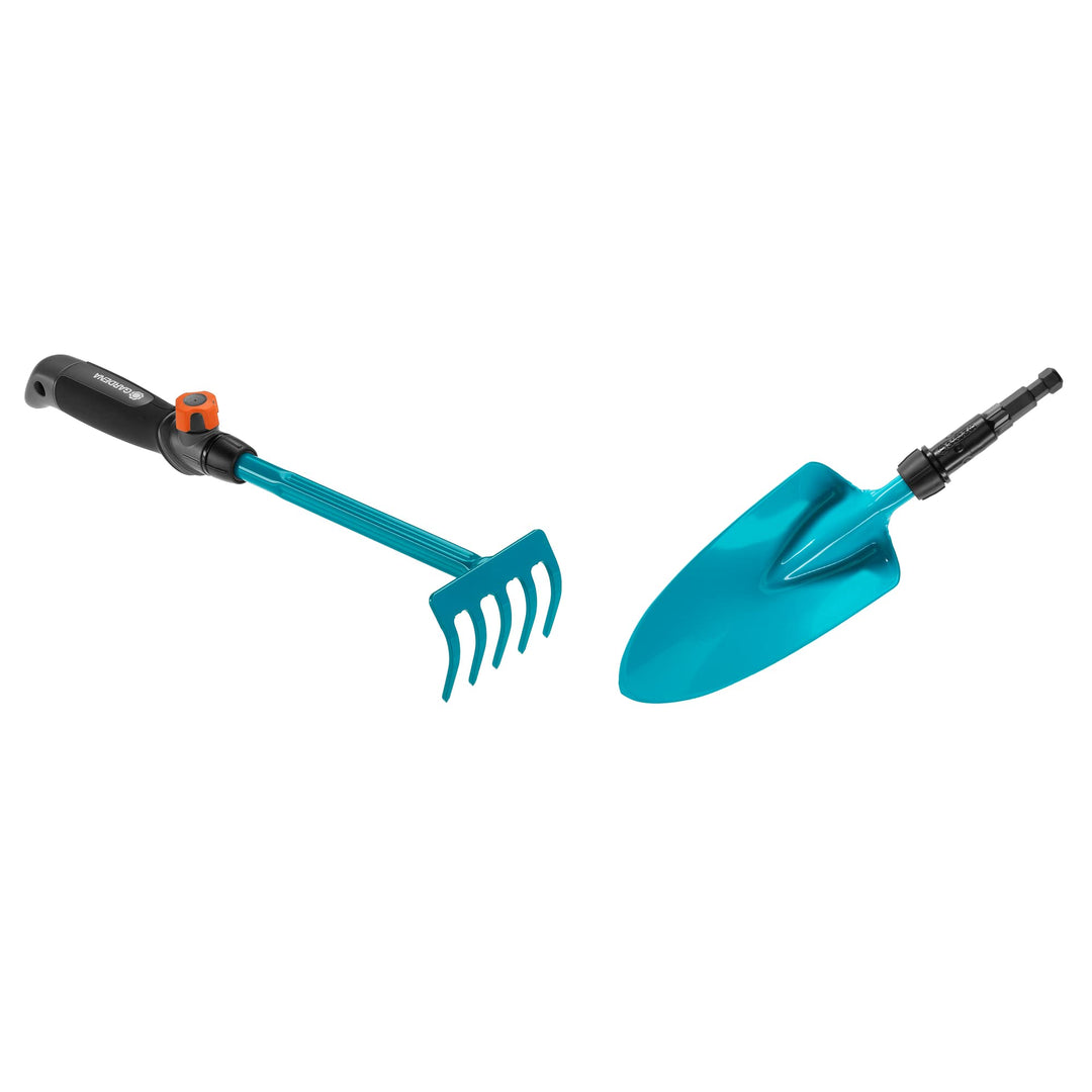 Gardena combisystem-Kleingeräte Set: Set bestehend aus Blumenkelle & Blumenrechen für müheloses EIN-