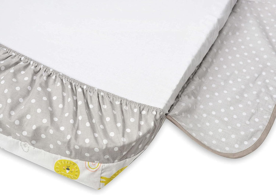 FlyIdeas Next 2 Me Beistellbett Bettwäsche-Set 83x50 cm, 4 STK. Mit Bettdecke - Spannbettlaken Babyb