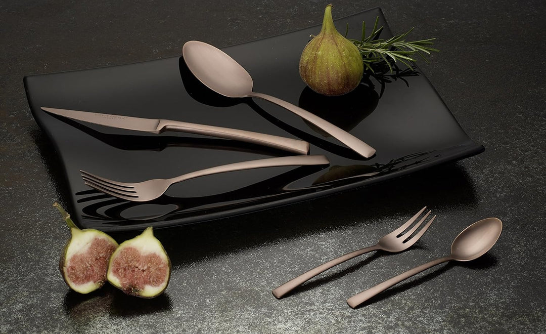ECHTWERK Tafelbesteck Avelino, Bronze Edition, 42-teilig, Essbesteck für bis zu 6 Personen, Edelstah