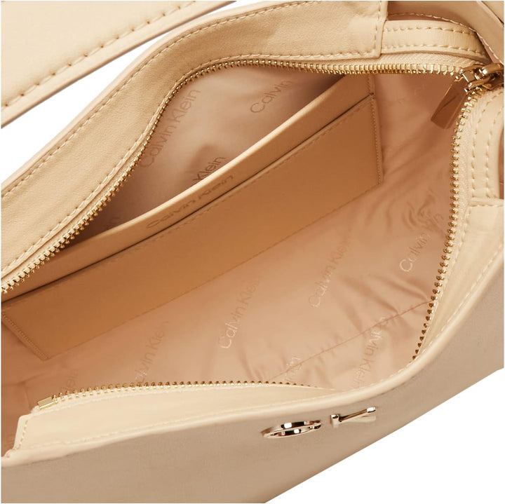 Calvin Klein Damen RE-Lock HOBO Sand, Sand