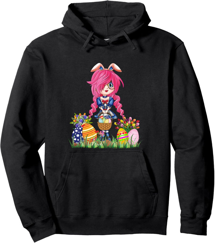 Easter Bunny Ears Japanese Anime Merch Cute Manga Teen Girls Pullover Hoodie