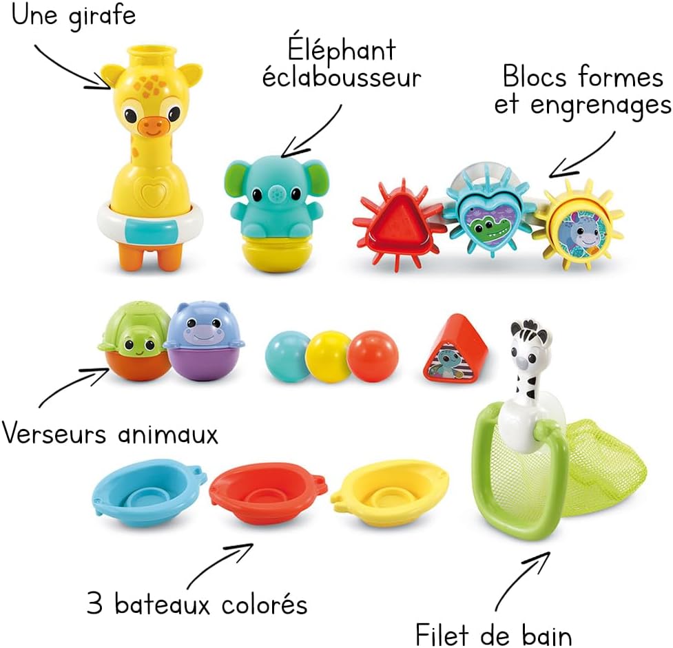 VTech 563005 Animaux Badespielzeug, Mehrfarbig, M