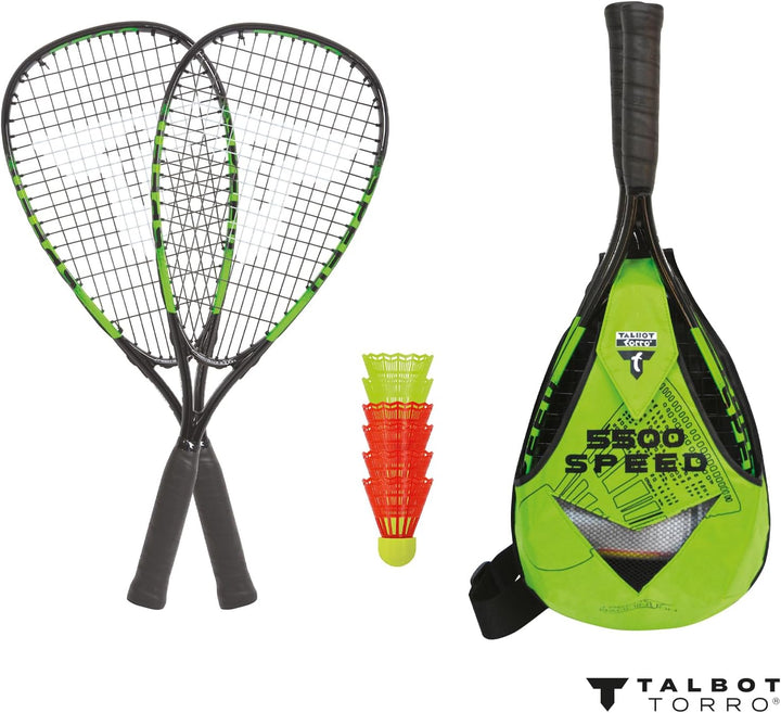 Talbot Torro Herren Speed Badminton Set 5000 im Slingbag Einheitsgrösse Speed 5500 LED, 490118, Einh
