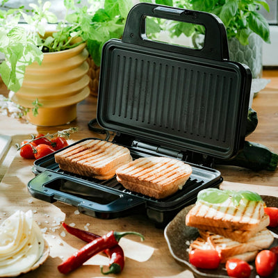 Camry - sandwichmaker und panini grill in einem - 2 in 1 - schwarz sandwichtoaster klein - sandwich-