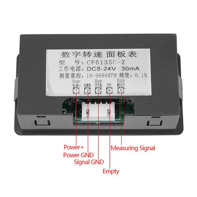 Drehzahlmesser, Meter Digital Tachometer, 4 Digital LED Display Drehzahlmesser + Hall Näherungsschal