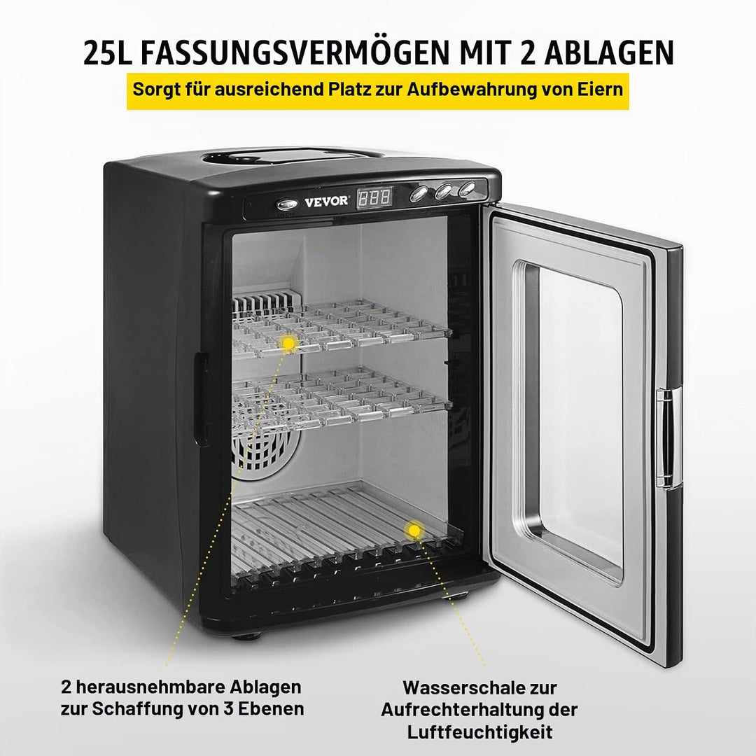 Happybuy Reptile Incubator 25L Scientific Lab Incubator Kühlen und Heizen 5-60 °C 12V / 110V Arbeit