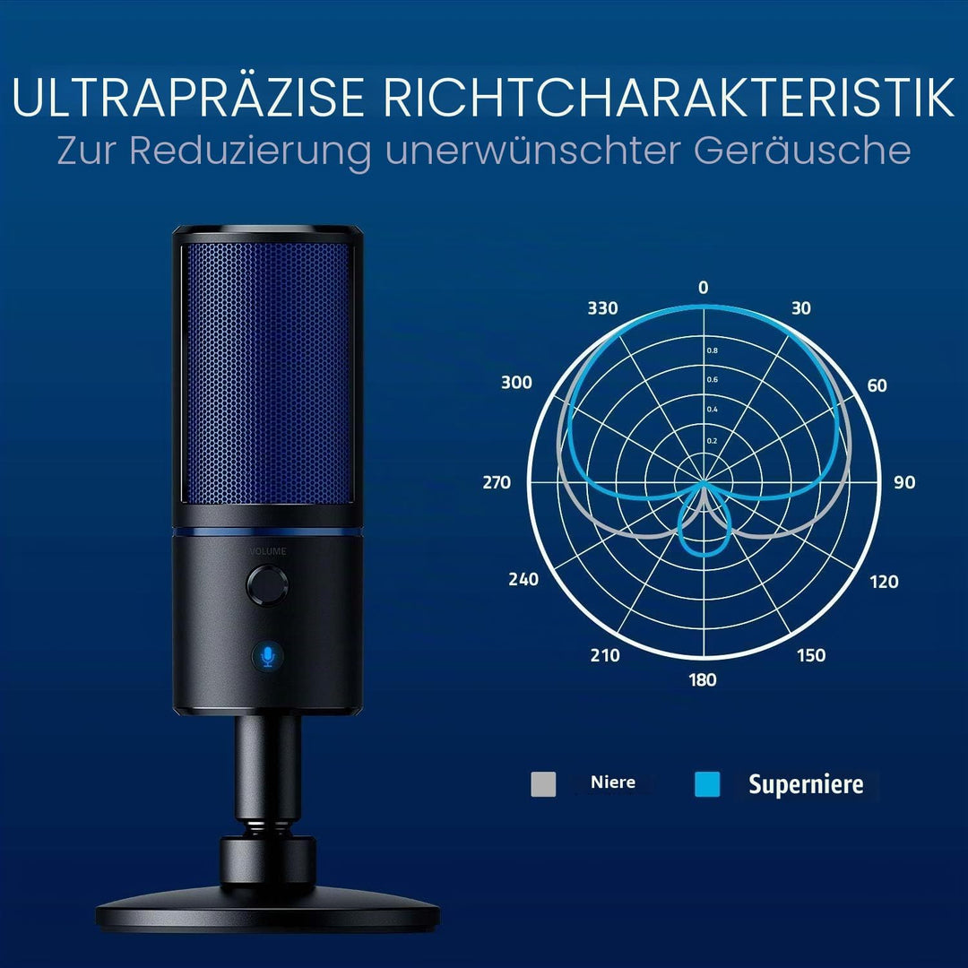 Razer Seiren X für Playstation - USB Kondensator-Mikrofon für Streaming auf der PS4 und PS5 (Kompakt