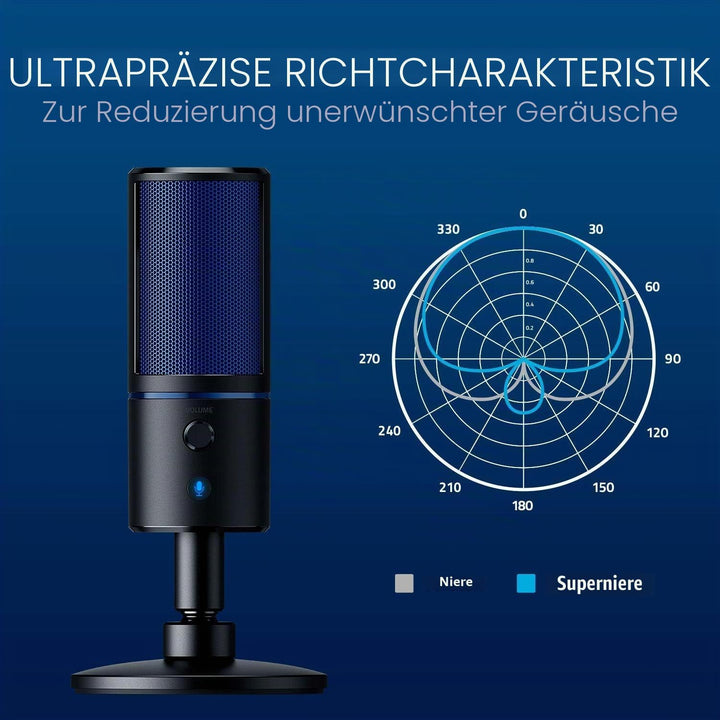 Razer Seiren X für Playstation - USB Kondensator-Mikrofon für Streaming auf der PS4 und PS5 (Kompakt