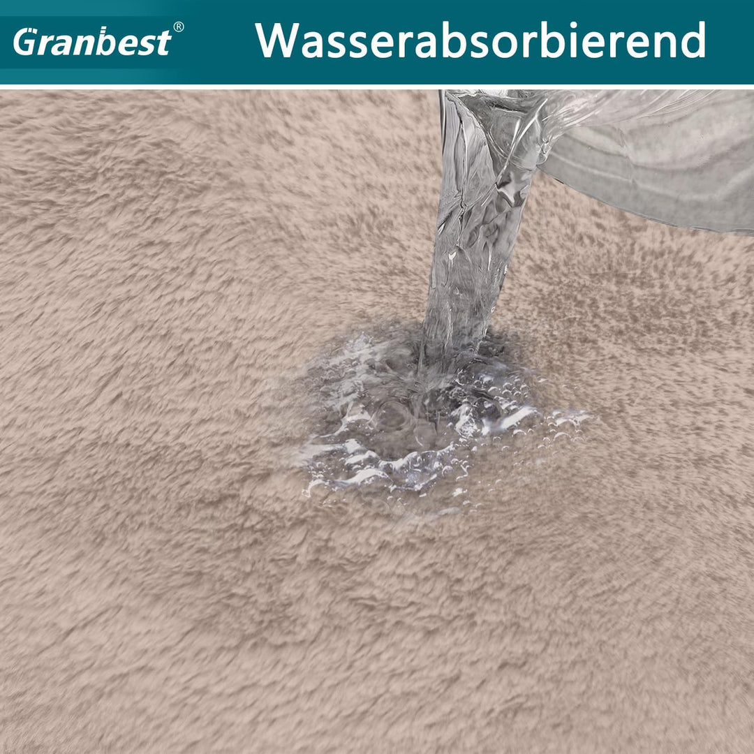 Granbest Luxus Verdicken Teppich Ähnlich Kaninchenfell Stilvolle Plüsch 1100GSM Teppich Anti-Rutsch