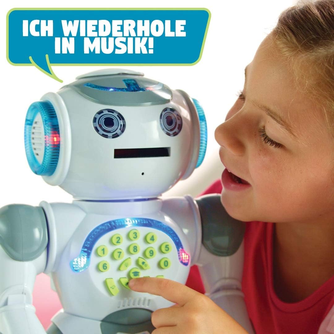 Lexibook Powerman Max, Fernbedienung Gehen Sprechender Spielzeugroboter, STEM Programmierbare, Tänze