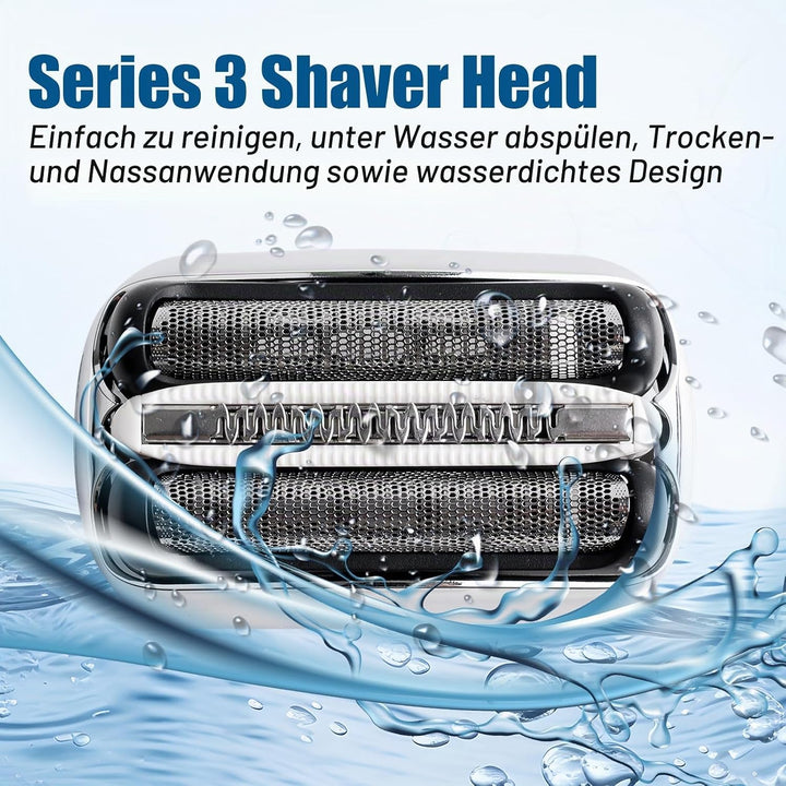 2 Stück Series 3 Scherkopf 32S Ersatzrasierkopf Kompatibel mit Series 3 Männer Rasierer Scherkopf Ra