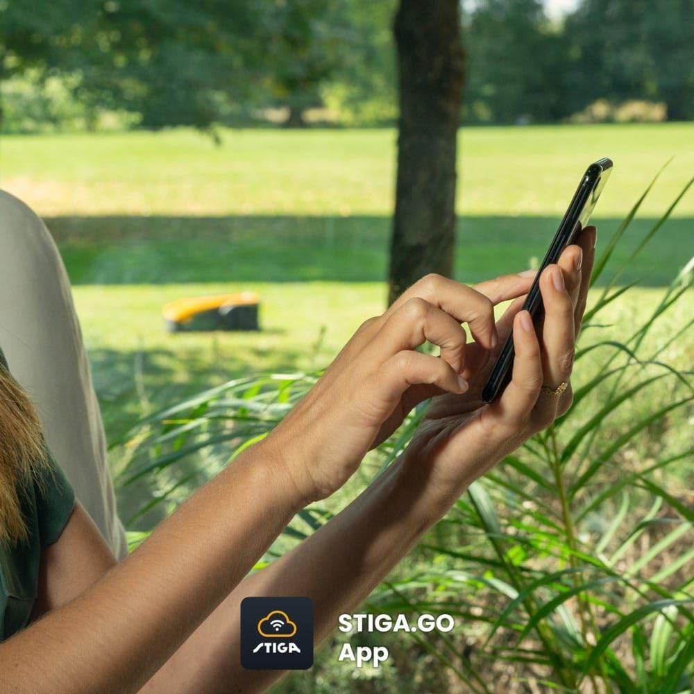 STIGA A1000 Autonomer Rasenmäher Roboter. Mähroboter ohne Begrenzungskabel (max. 1400m2). App-Steuer