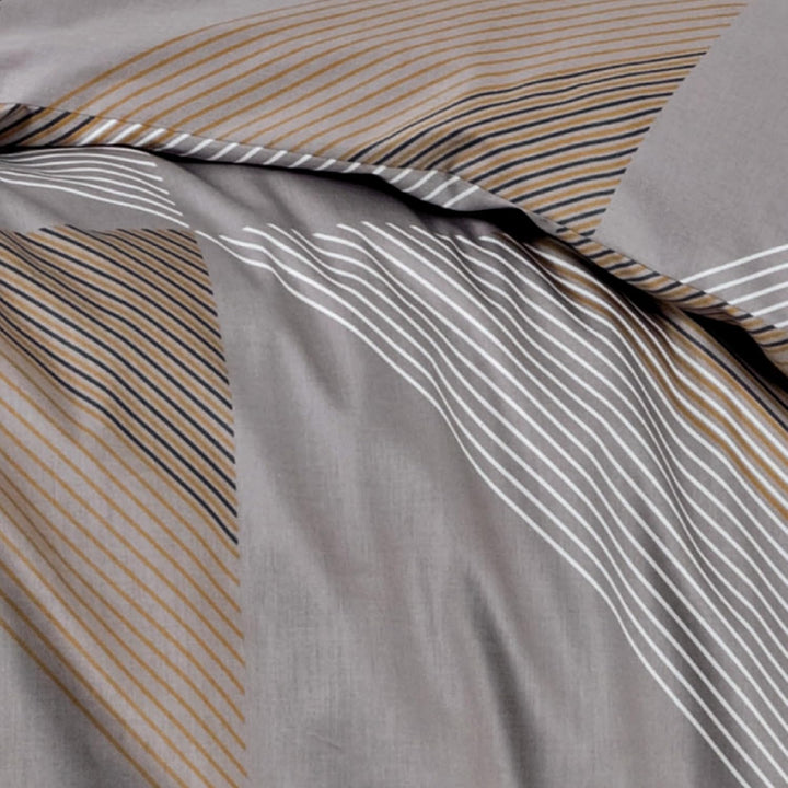 Janine Mako-Satin-Bettwäsche J.D. 135x200 cm + 80x80 cm Taupe, 135x200 cm