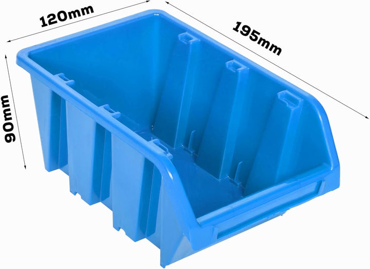 botle 9 Stapelboxen Wandregal Kunststoff 39 x 78 cm Werkzeughalter Werkstatt Garage Lagersystem Sich