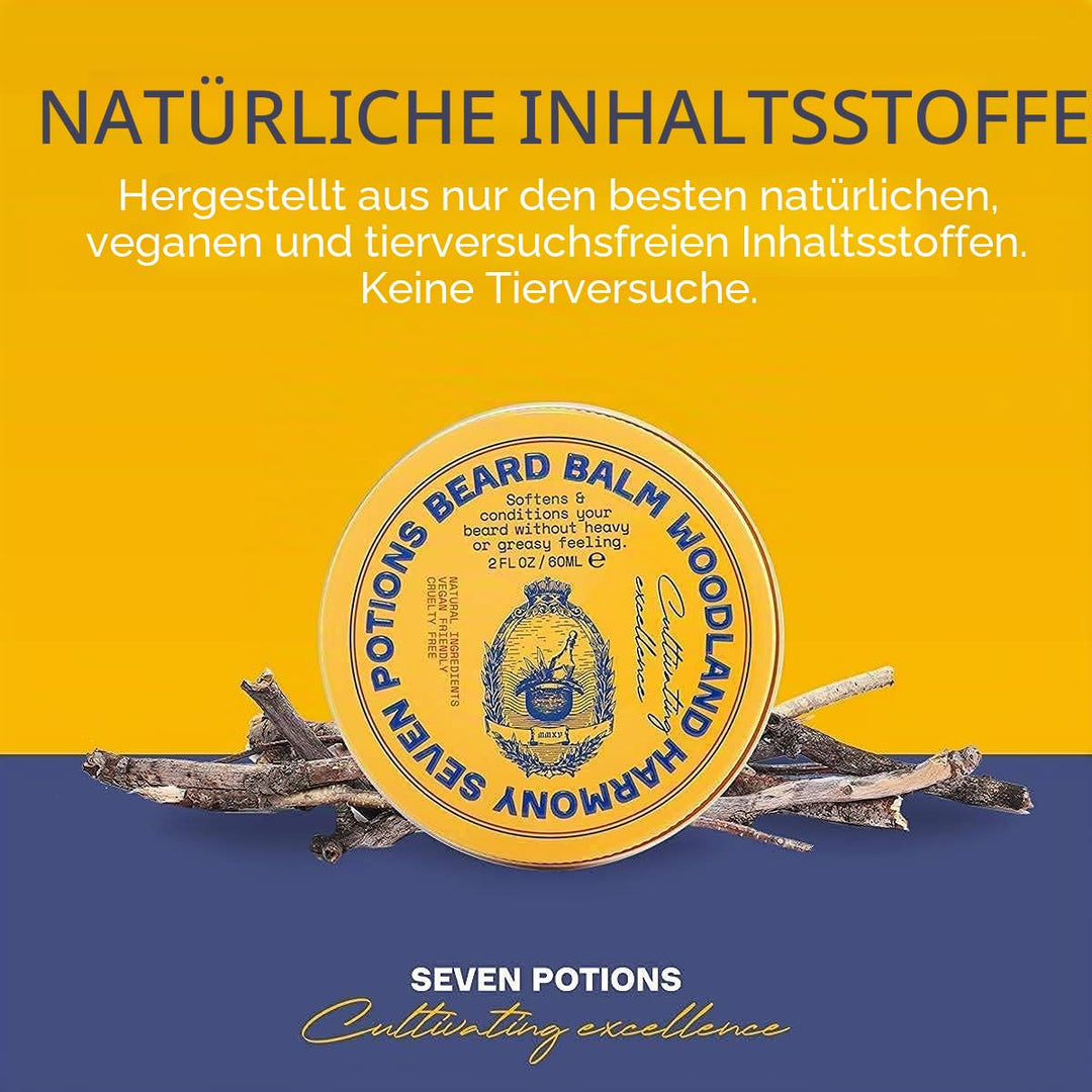 Seven Potions Bartbalsam für Männer — Bart Conditioner und Softener zum vitalisieren von Haut, Haar