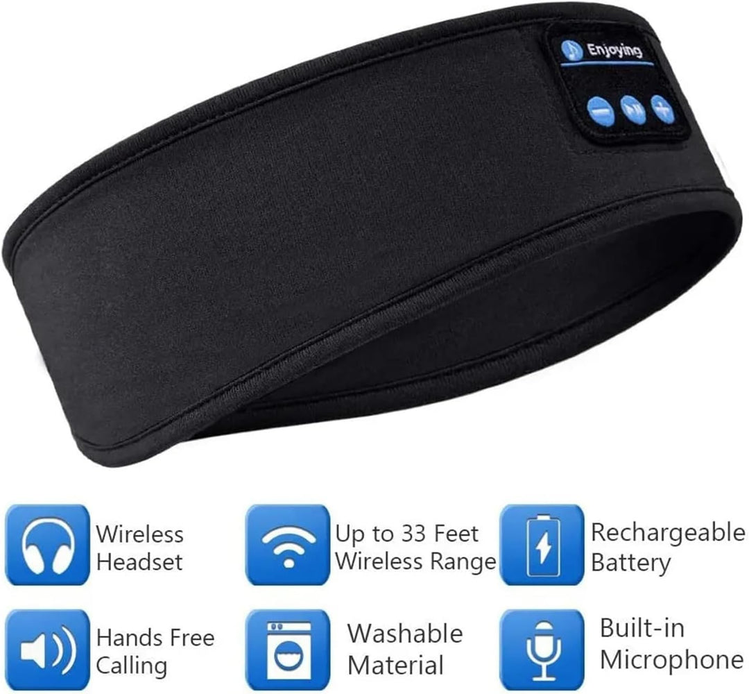 Drahtlose Sportkopfhörer, Schlafkopfhörer, Bluetooth 5.2-Kopfband, HD-Stereolautsprecher, Schlaf, Tr