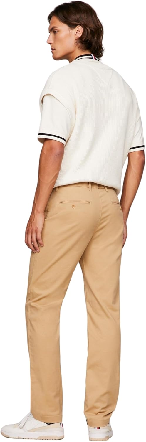 Tommy Hilfiger Herren Gewebte Hosen Denton Chino 1985 Pima Cotton Mw0mw25964 28W / 34L Khaki (Classi