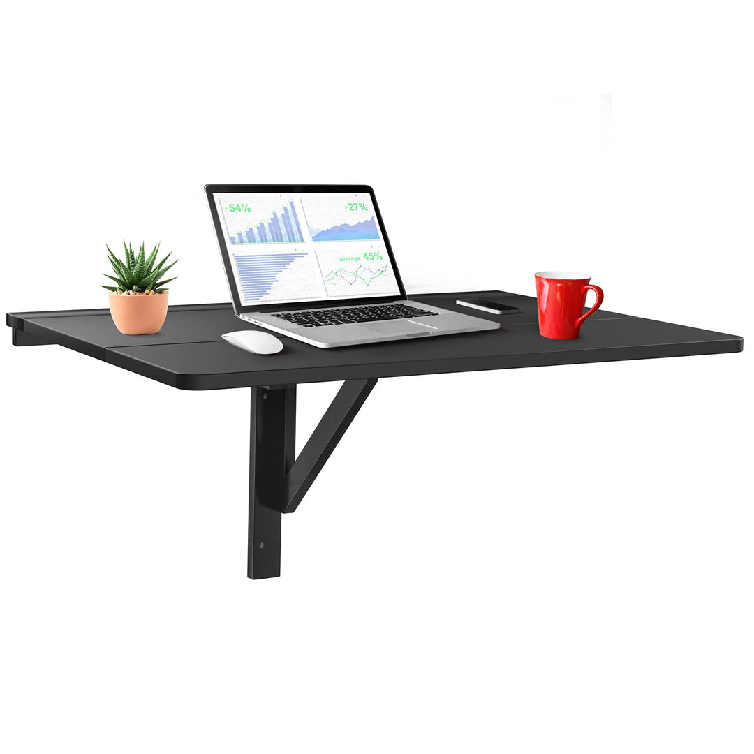 GIANTEX Klapptisch, zur Wandmontage, separate Platte, platzsparende Schreibtische, Esstisch aus Holz