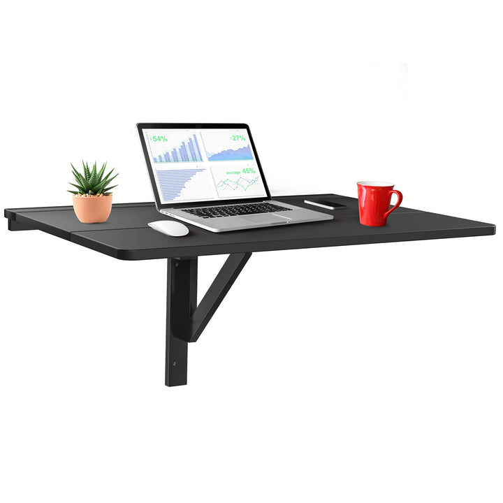 GIANTEX Klapptisch, zur Wandmontage, separate Platte, platzsparende Schreibtische, Esstisch aus Holz