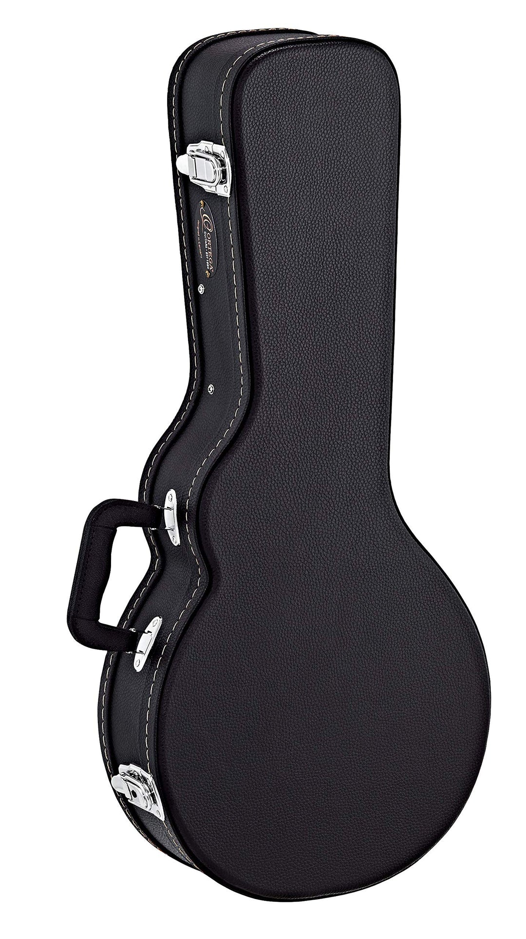 Ortega Guitars Koffer für F-Style Mandoline - schwarz, flat top, Economy Series, chrom Hardware (OMC