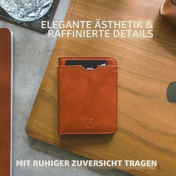 Vaultskin City Geldbörse mit Schutz für RFID Karten – Hochwertiges italienisches Leder – Ultradünne