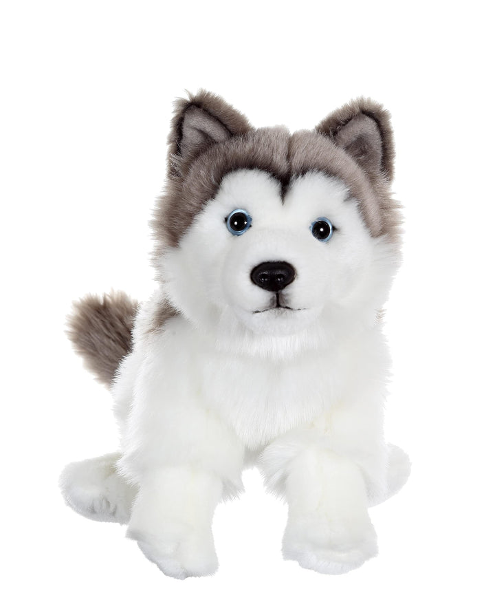 GIPSY TOYS - Sitzender Hund 25 cm Husky - Kuscheltier für Kinder - In 8 verschiedenen Modellen erhäl