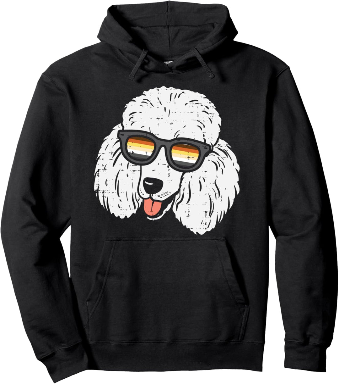 Poodle Dog LGBTQ Gay Bear Flag Gay Pride Men Dog Lover Men Pullover Hoodie