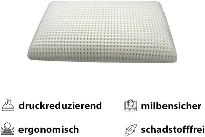 MAPE Duftkissen Nackenstützkissen viscoelastischer Thermo-Soft-Schaum Kissen mit 100% Baumwollbezug