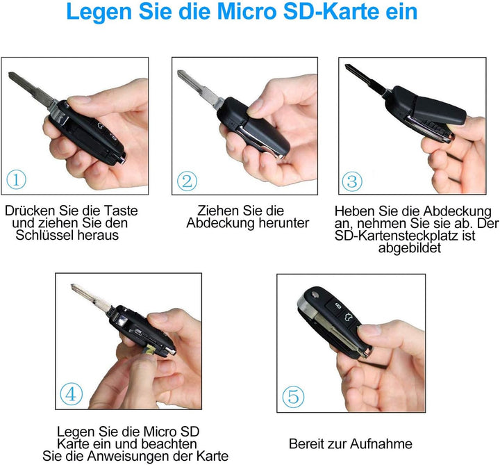 HD 1080P Mini Versteckte Kamera Überwachungskamera Tragbare Videorecorder mit Bewegungserkennung Nac