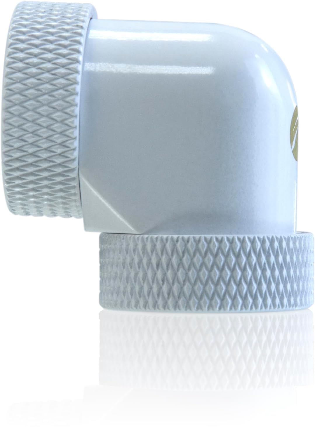 Raijintek PELIAS Weiss - D160906 G1/4" 16mm OD 90° Messing Hartrohr-Anschlüsse für PC-Wasserkühlung,
