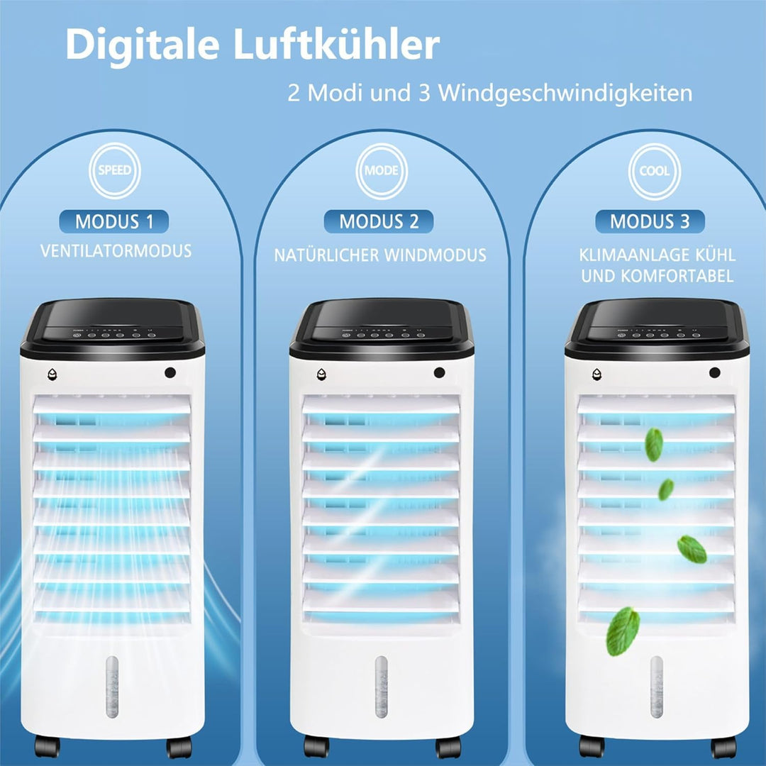 Kaltluftventilator Turmventilator Ventilatorkombigerät Säulenventilator Unterstützt Fernbedienung 12