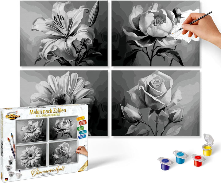 Schipper 609340919 Malen nach Zahlen – Blumenvielfalt - Bilder malen für Erwachsene, inklusive Pinse