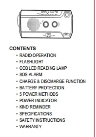 SOLARBABY Solar-Notfallradio mit Hand Kurbelradio verfügt über eine LED-Taschenlampe, einen SOS-Alar