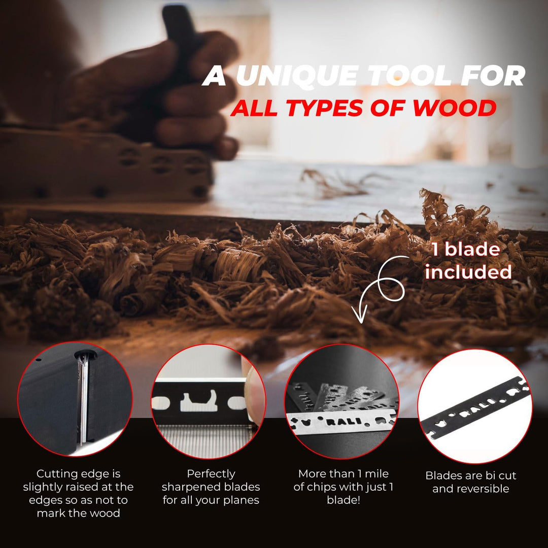 RALI 260 Monobloc Handholzhobel für Holzbearbeitung | Kein Schärfen erforderlich and Extrem einfache